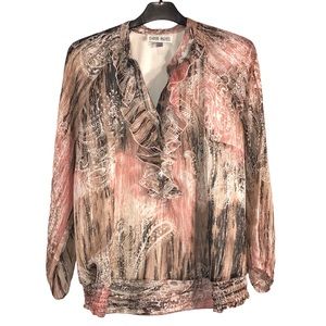 Beautiful Dina Ariel Pink Ruffle Top 😍